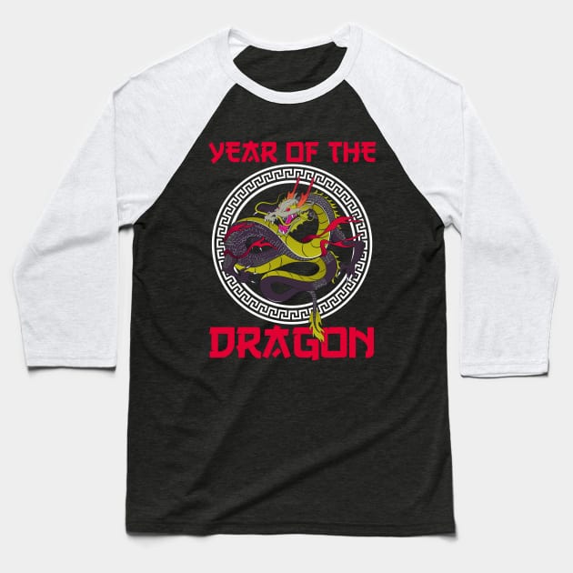 Year of the Dragon 2024 Chinese Lunar Year 2024 Baseball T-Shirt by Danemilin